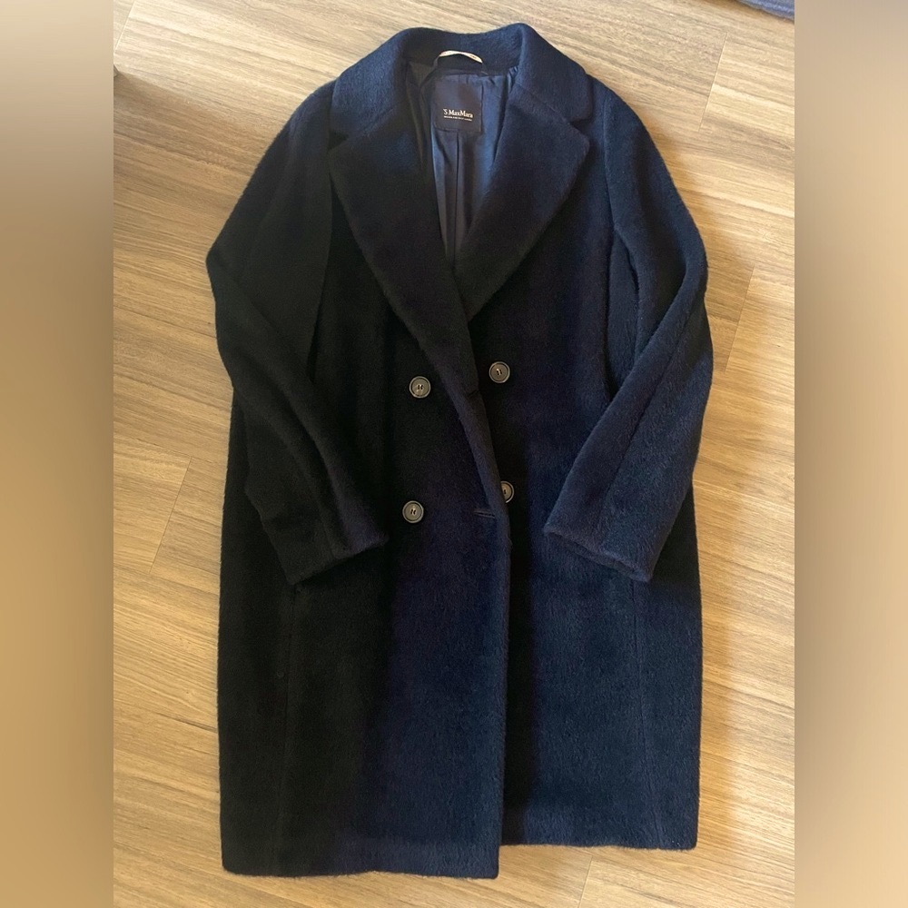 ‘S Max Mara Midi Alpaca Wool Coat
